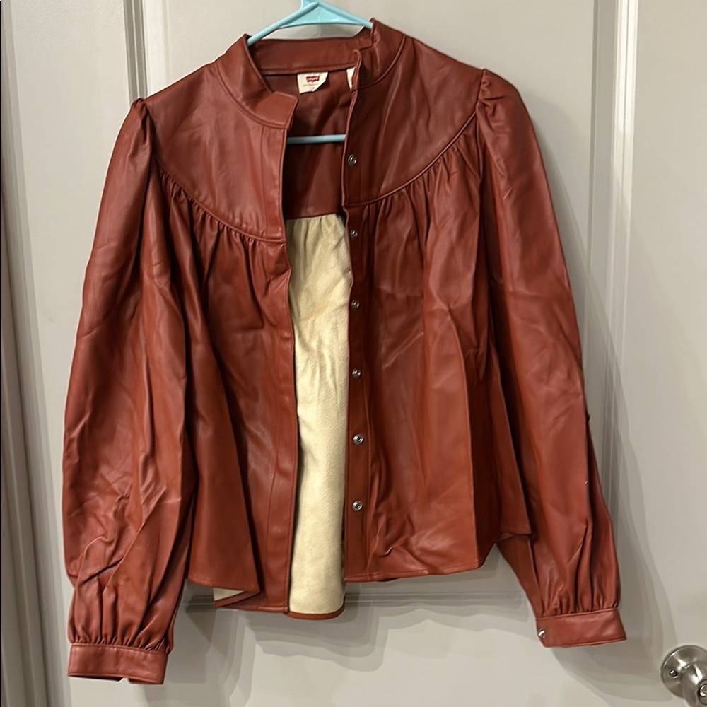 Levi’s vintage style Leather Button-Up Jacket